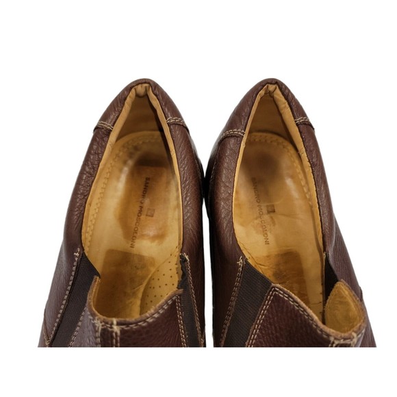 Sandro Moscoloni Men’s Brown Pebbled Leather Loafer Slip-ons‎ Size 14 D main image 5